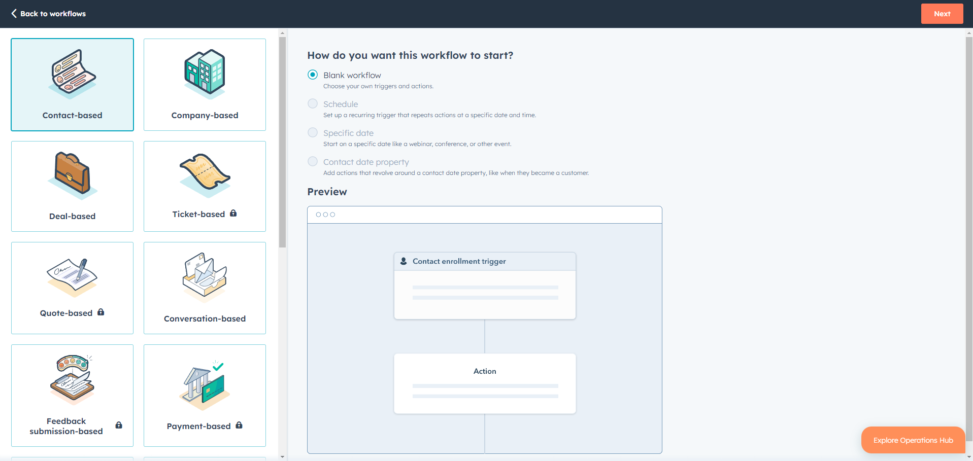 Choose Contact-based