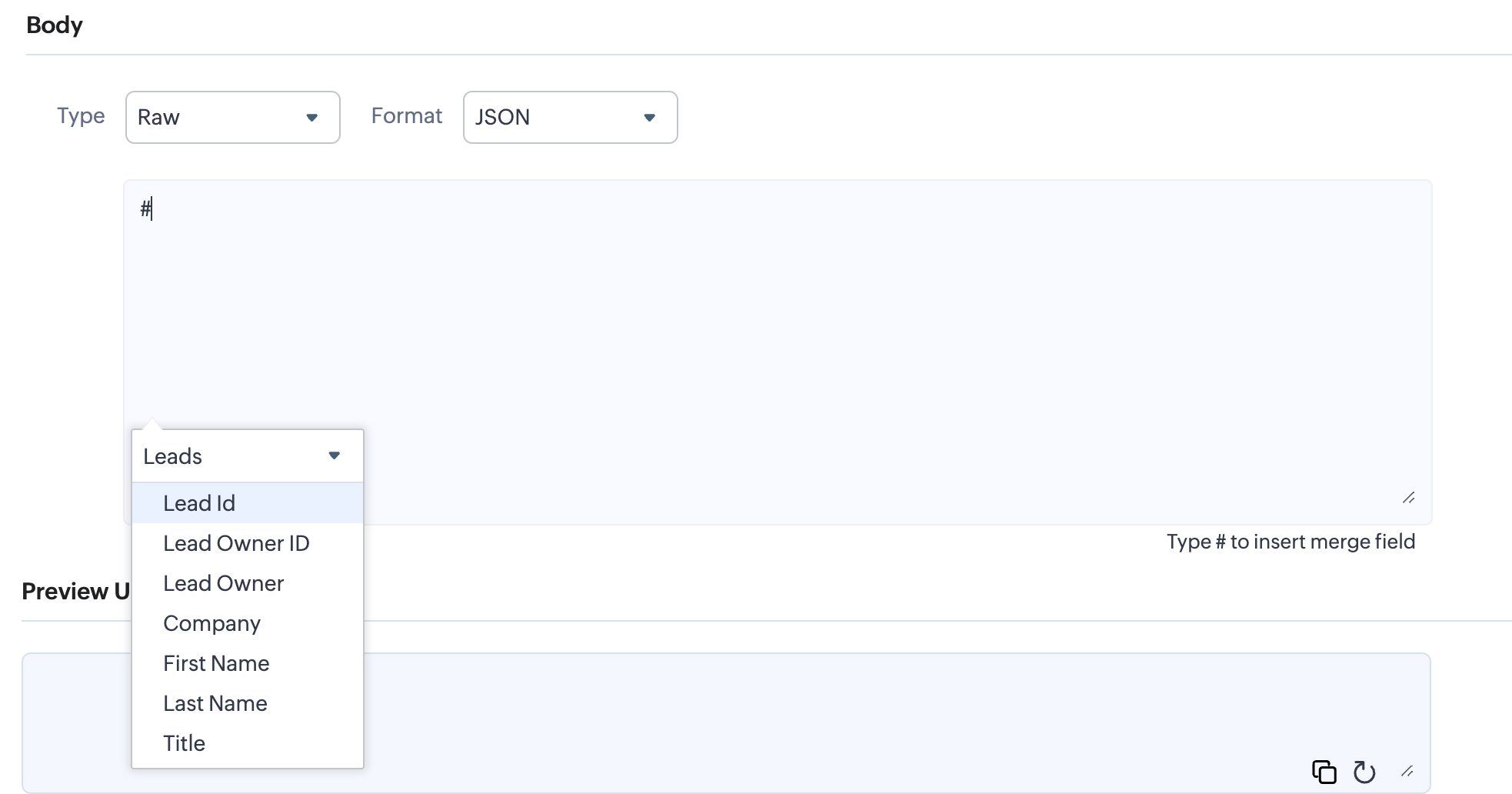 Insert a merge field